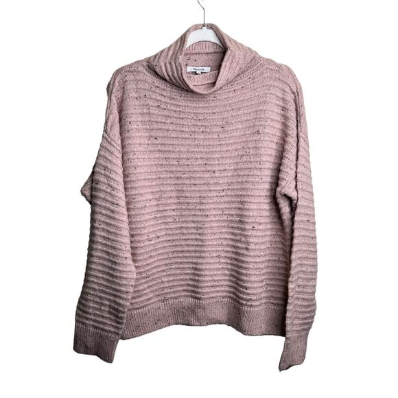Madewell Donegal Belmont Mock Neck Sweater size Large NWT blush pink - Picture 1 of 5